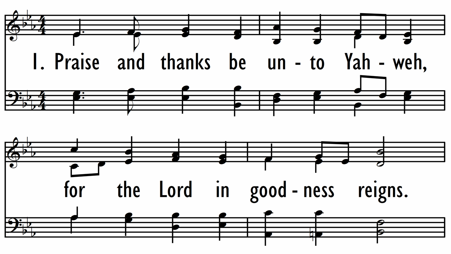 PRAISE AND THANKS BE UNTO YAHWEH-ppt