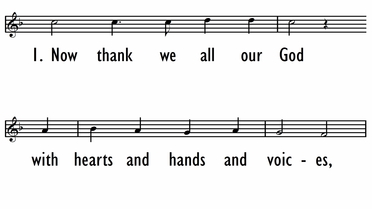 NOW THANK WE ALL OUR GOD - Lead Line-ppt