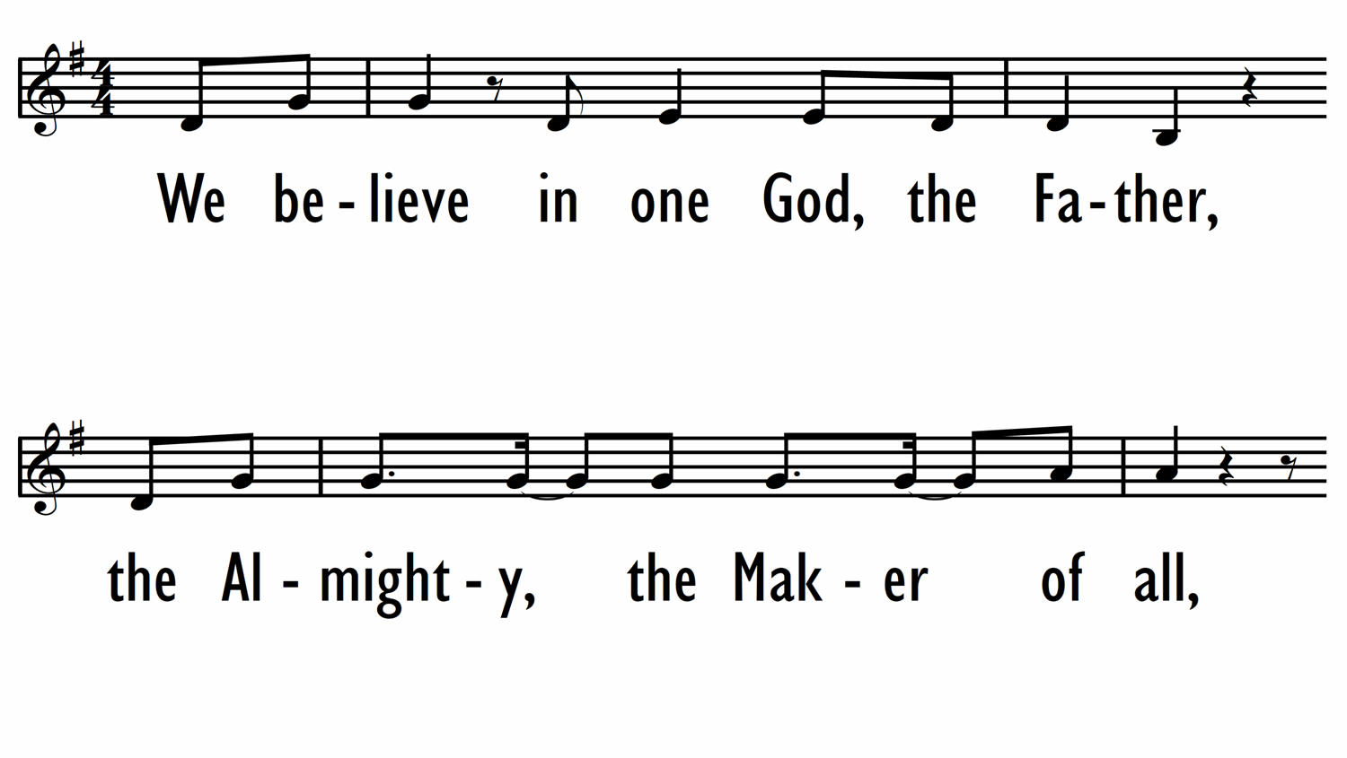 THE GOD WE LOVE - Lead Line - Key of G-ppt
