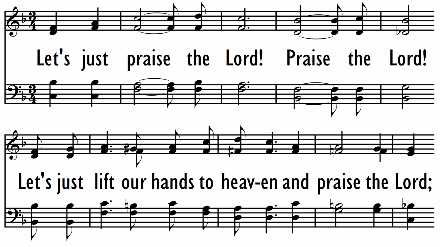 LET'S JUST PRAISE THE LORD-ppt