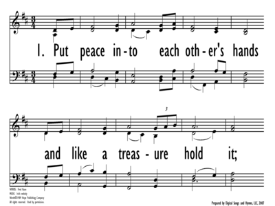 PUT PEACE INTO EACH OTHER'S HANDS-ppt