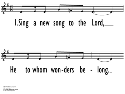 SING A NEW SONG TO THE LORD - Lead Line-ppt