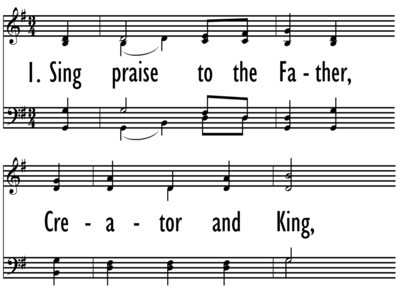 SING PRAISE TO THE FATHER - Large Screen-ppt