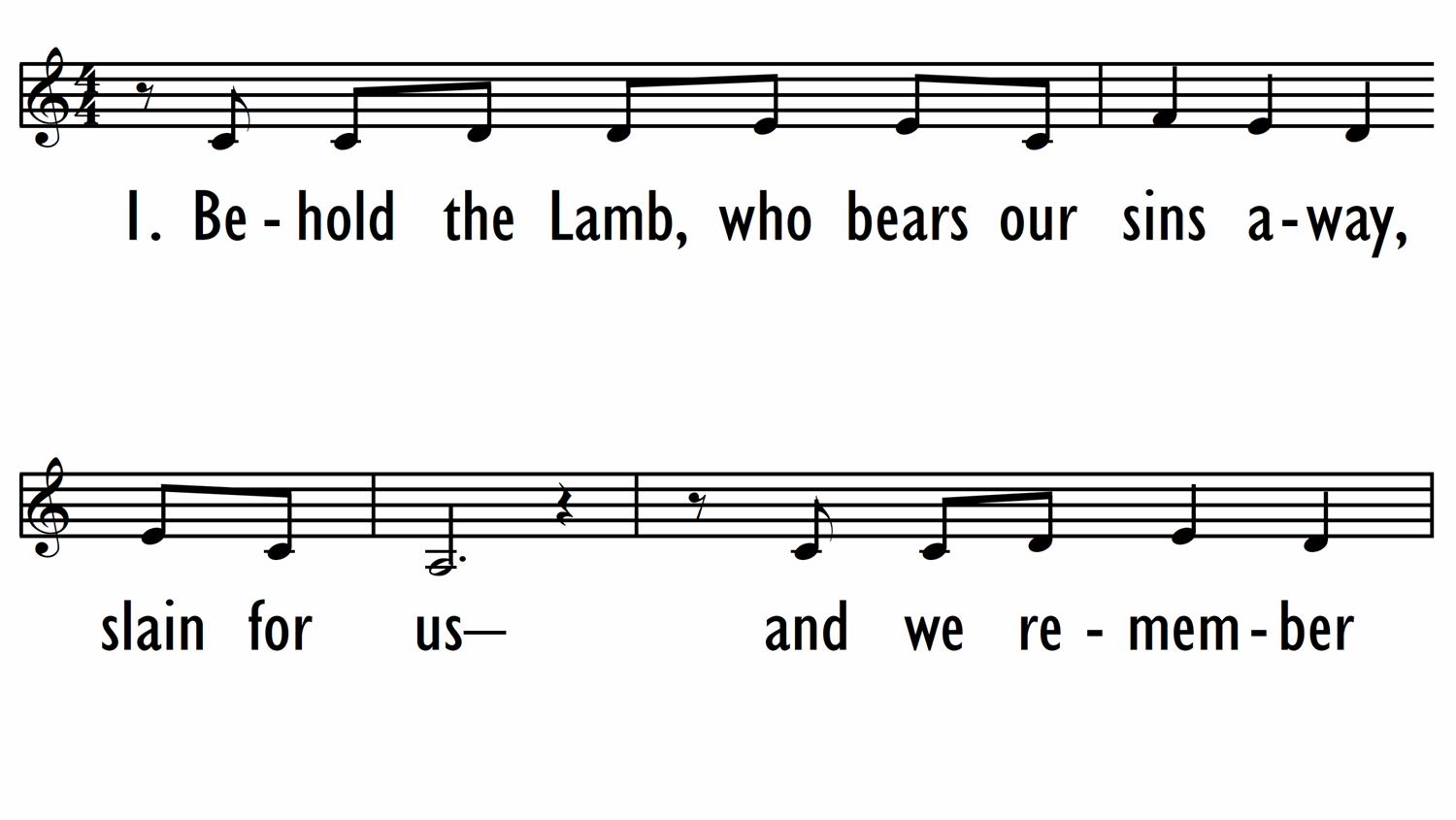 BEHOLD THE LAMB  - Lead Line-ppt