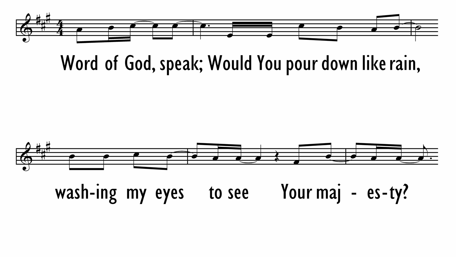 WORD OF GOD SPEAK - Chorus Only - Lead Line-ppt