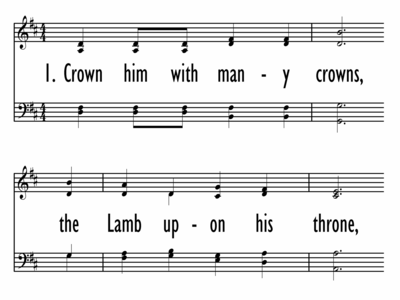 CROWN HIM WITH MANY CROWNS - extra verse-ppt