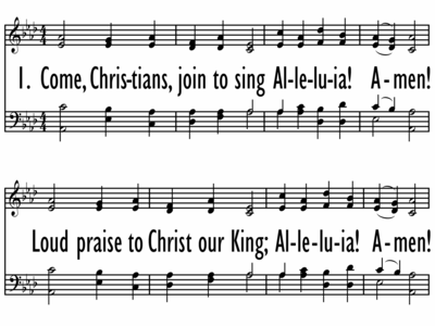 COME, CHRISTIANS, JOIN TO SING-ppt