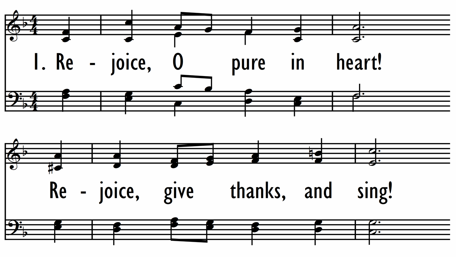 REJOICE, O PURE IN HEART-ppt