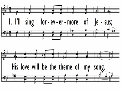 I'LL SING FOREVERMORE OF JESUS-ppt