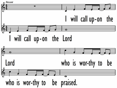 I WILL CALL UPON THE LORD - Lead Line w/ descant-ppt