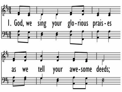 GOD, WE SING YOUR GLORIOUS PRAISES-ppt