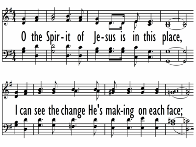 THE SPIRIT OF JESUS IS IN THIS PLACE-ppt