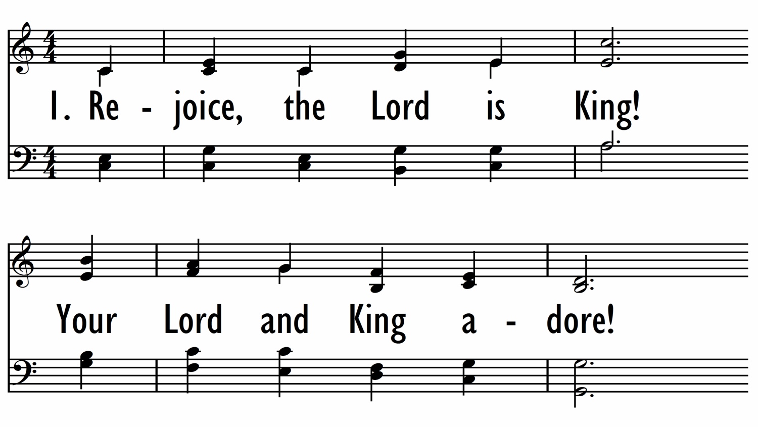 REJOICE, THE LORD IS KING w/ DESCANT-ppt