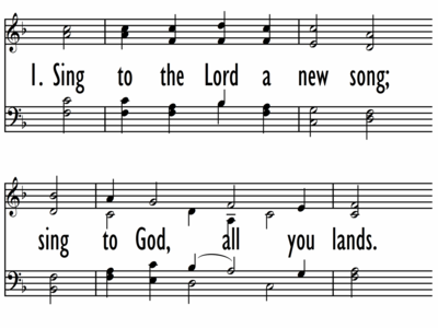 SING TO THE LORD A NEW SONG-ppt