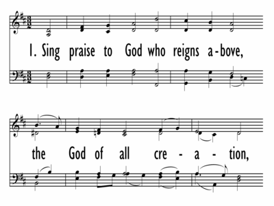 SING PRAISE TO GOD WHO REIGNS ABOVE-ppt