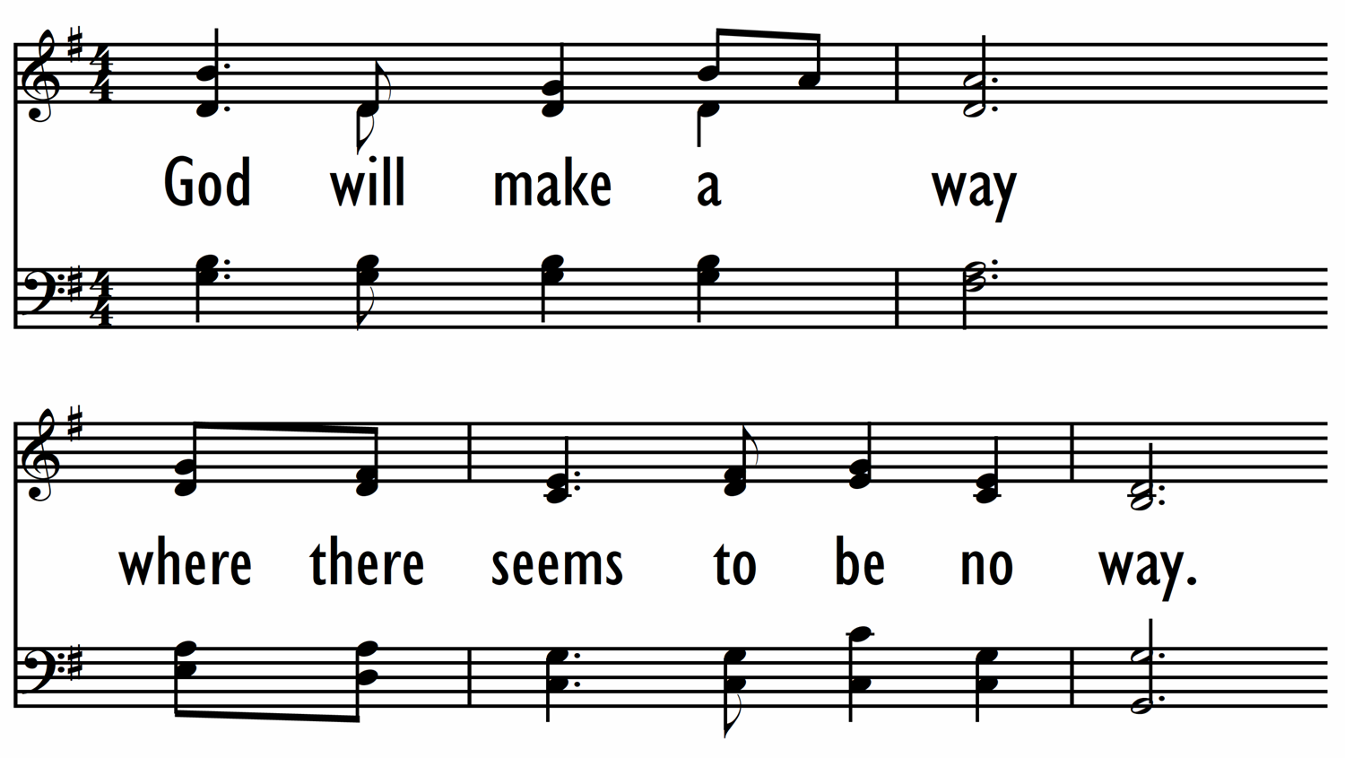 GOD WILL MAKE A WAY - Chorus only-ppt