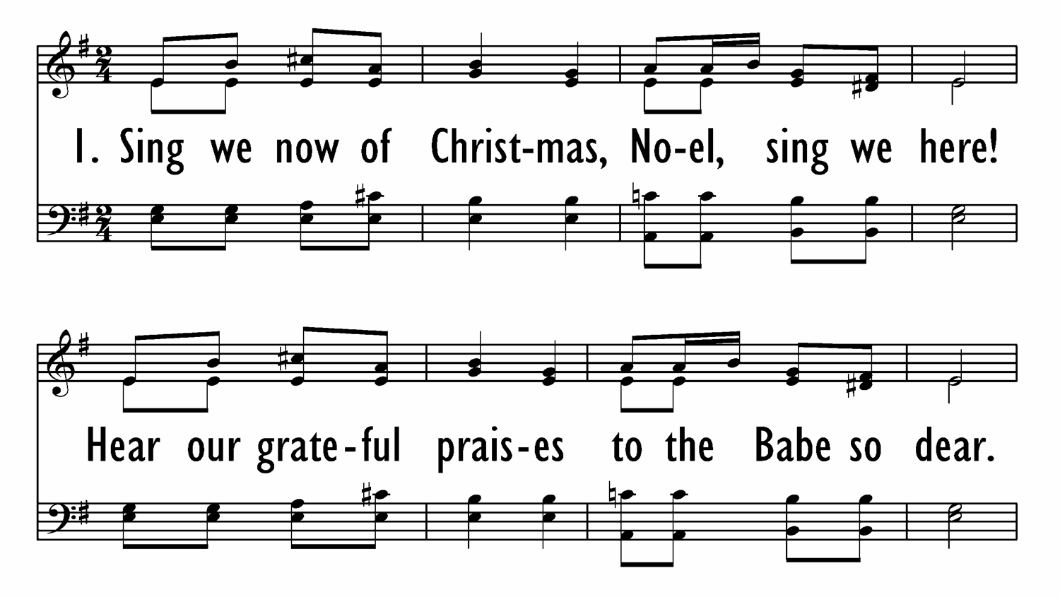 SING WE NOW OF CHRISTMAS-ppt