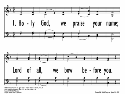HOLY GOD, WE PRAISE YOUR NAME - with Descant-ppt