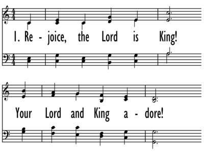 REJOICE, THE LORD IS KING w/ descant-ppt