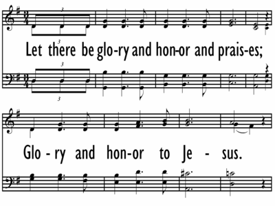 LET THERE BE GLORY AND HONOR AND PRAISES-ppt