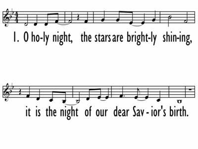 O HOLY NIGHT (HEAR THE GOSPEL STORY) - Lead Line-ppt