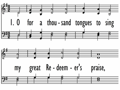 O FOR A THOUSAND TONGUES TO SING-ppt