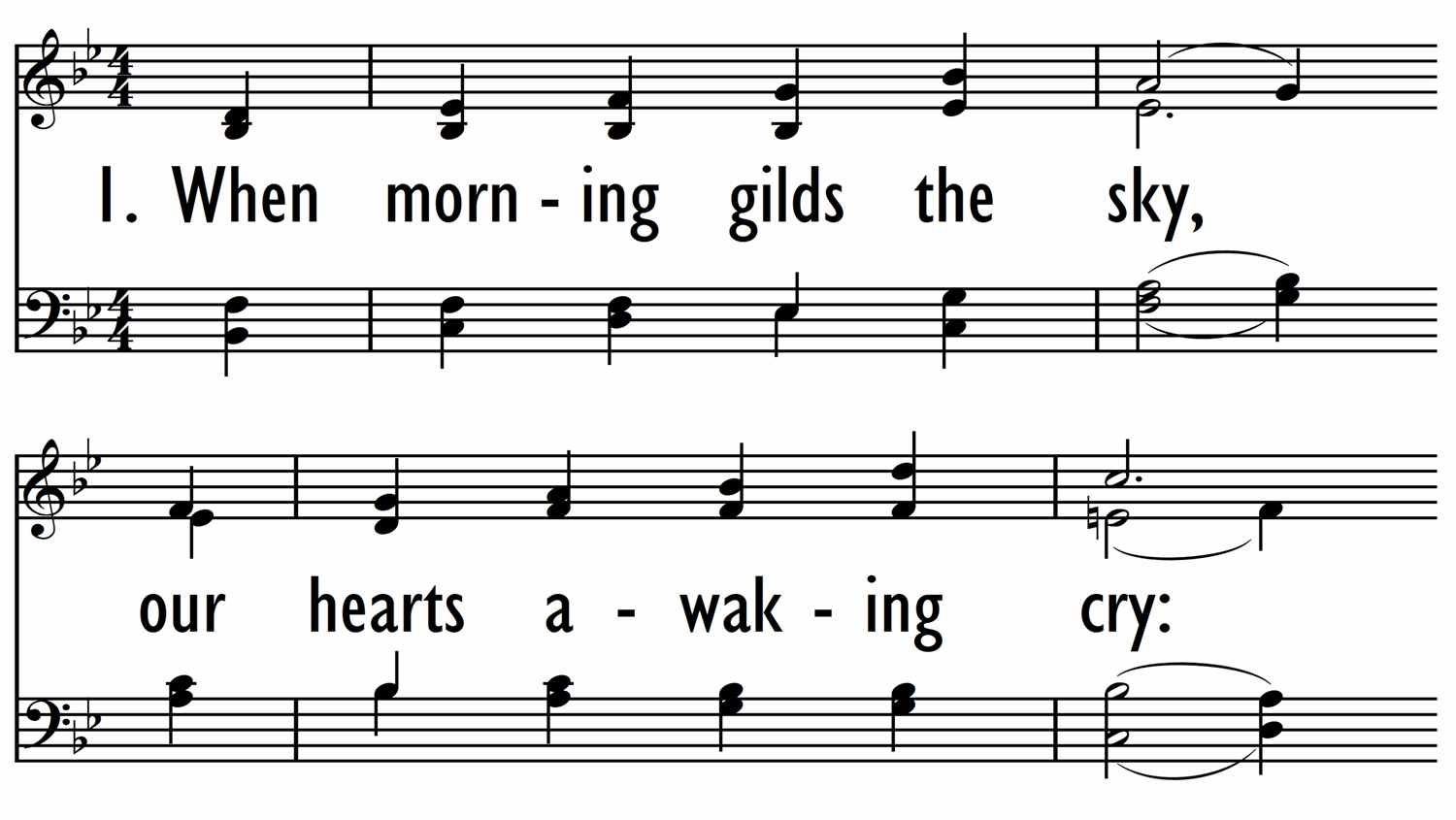 WHEN MORNING GILDS THE SKY-ppt
