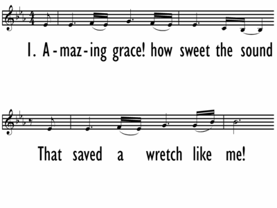 AMAZING GRACE (MY CHAINS ARE GONE)-Lead LIne-Large Format-ppt