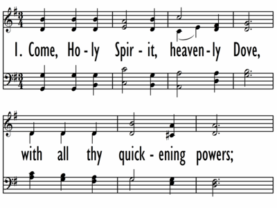 COME, HOLY SPIRIT, HEAVENLY DOVE-ppt