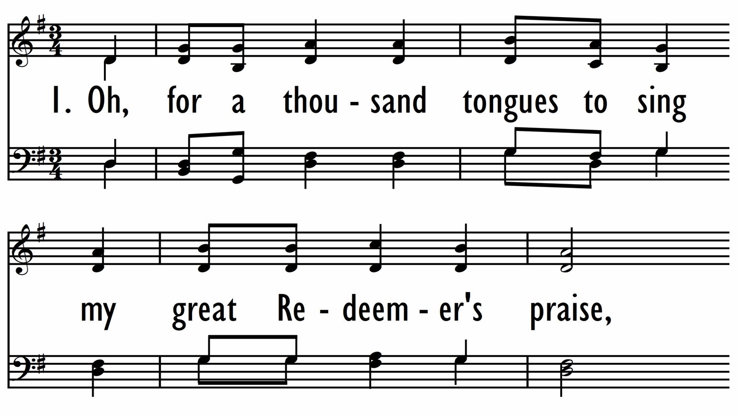 OH, FOR A THOUSAND TONGUES TO SING-ppt