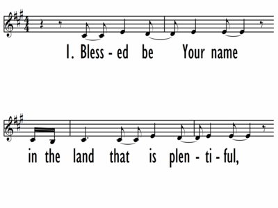 BLESSED BE YOUR NAME - Lead Line-ppt