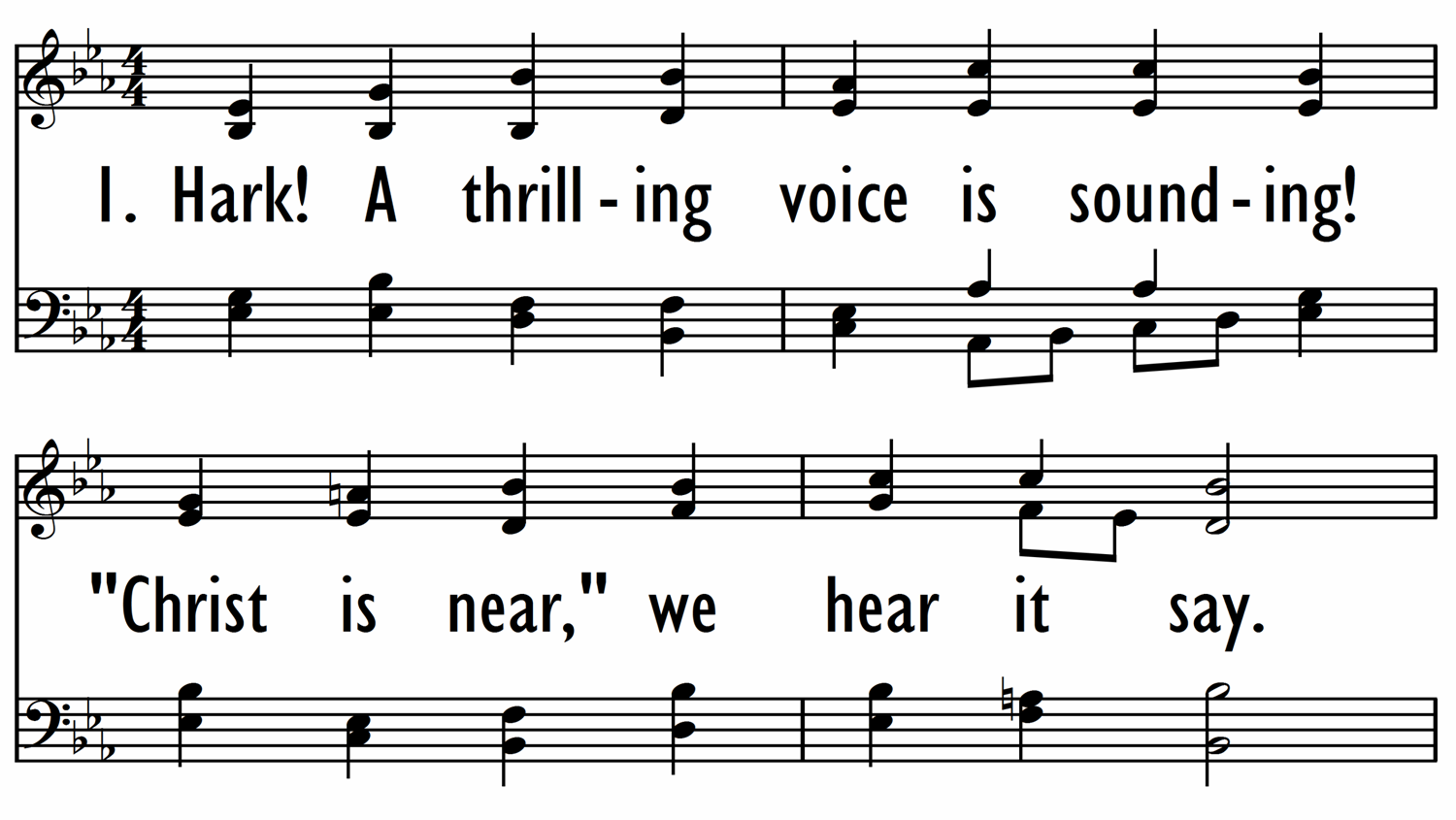 HARK! A THRILLING VOICE IS SOUNDING-ppt