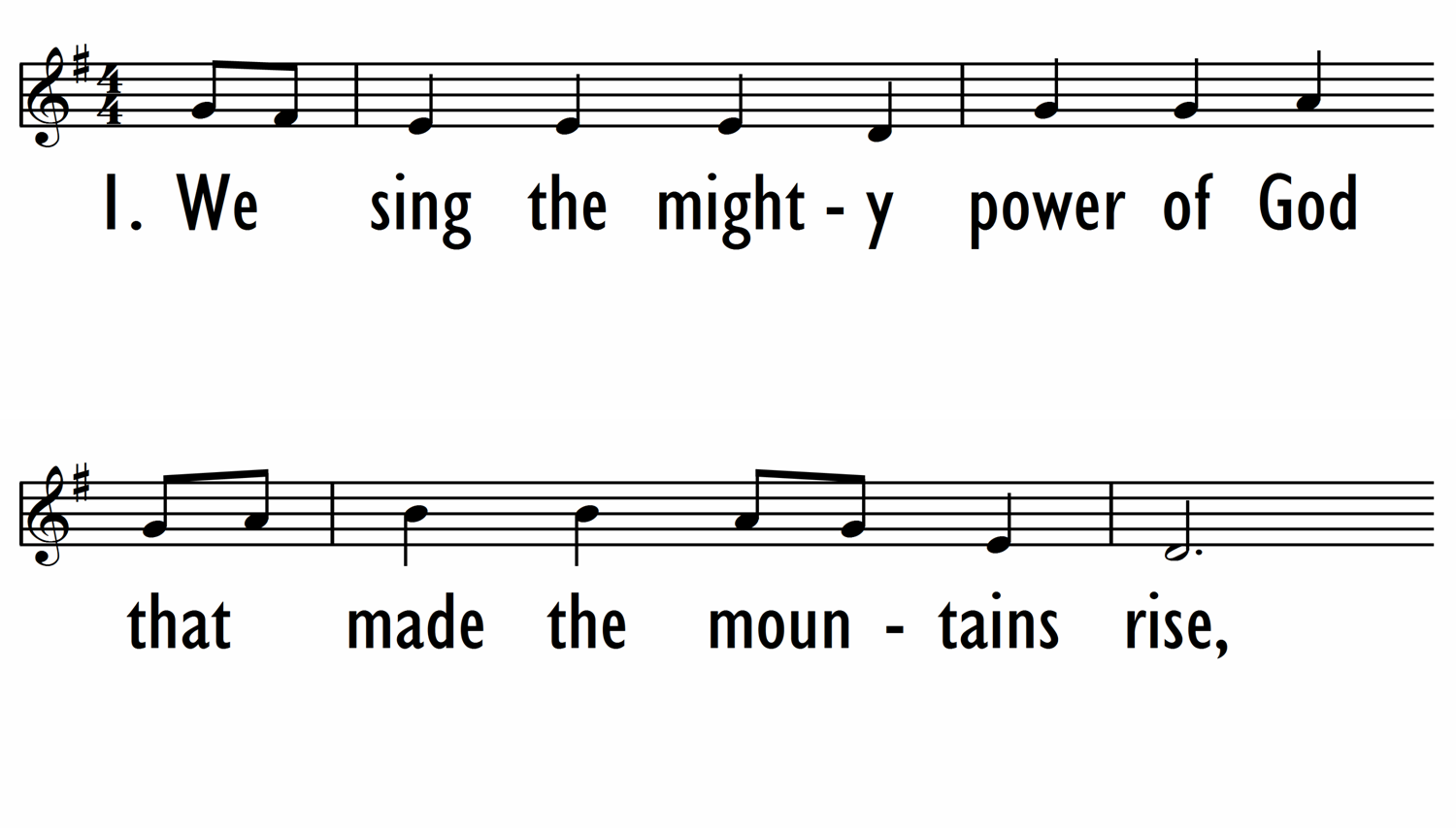 WE SING THE MIGHTY POWER OF GOD - Lead Line-ppt