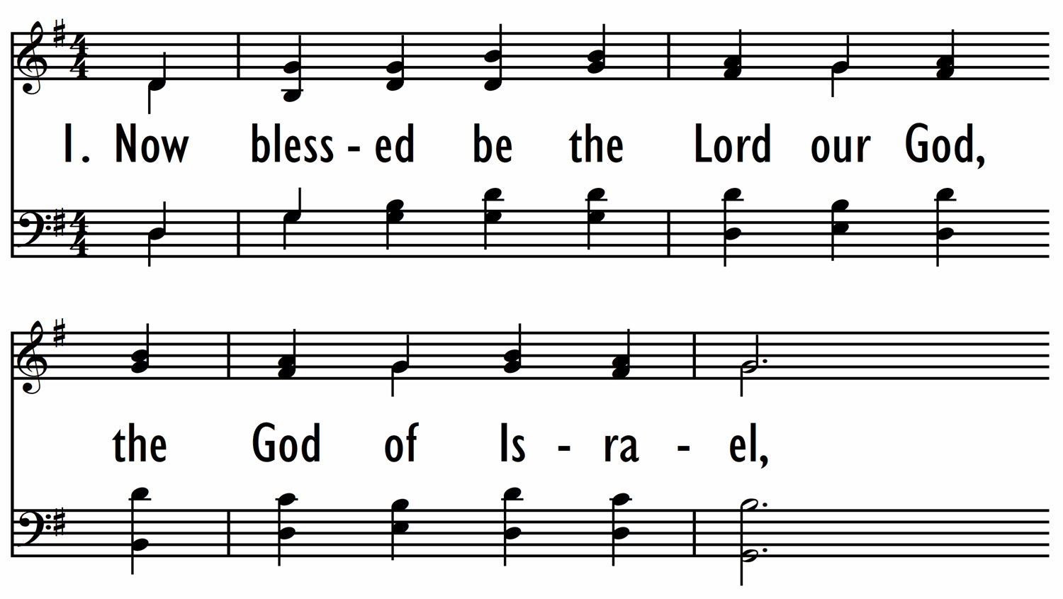NOW BLESSED BE THE LORD OUR GOD-ppt