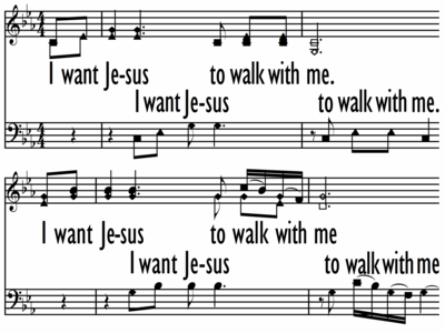 I WANT JESUS TO WALK WITH ME - Shaped Note-ppt