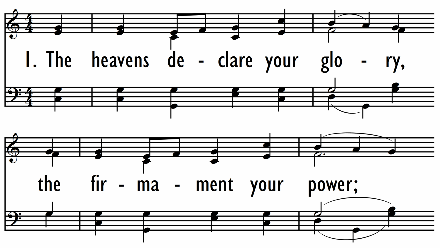 THE HEAVENS DECLARE YOUR GLORY-ppt