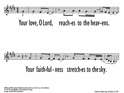 YOUR LOVE, O LORD - Lead Line-ppt