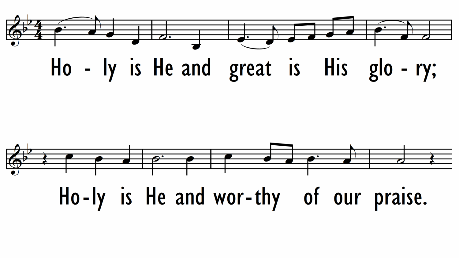 HOLY IS HE - Lead Line (Chorus Only)-ppt