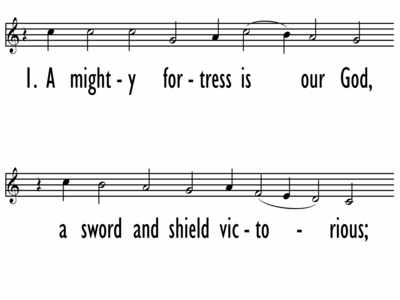 Hymn Coloring Sheet - A Mighty Fortress - Classful