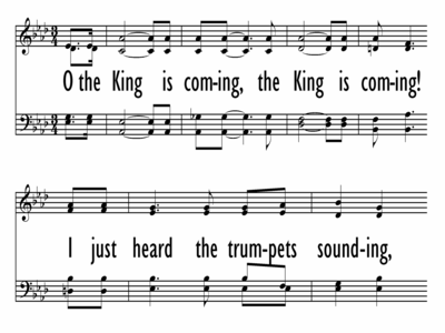 THE KING IS COMING - Chorus Only-ppt