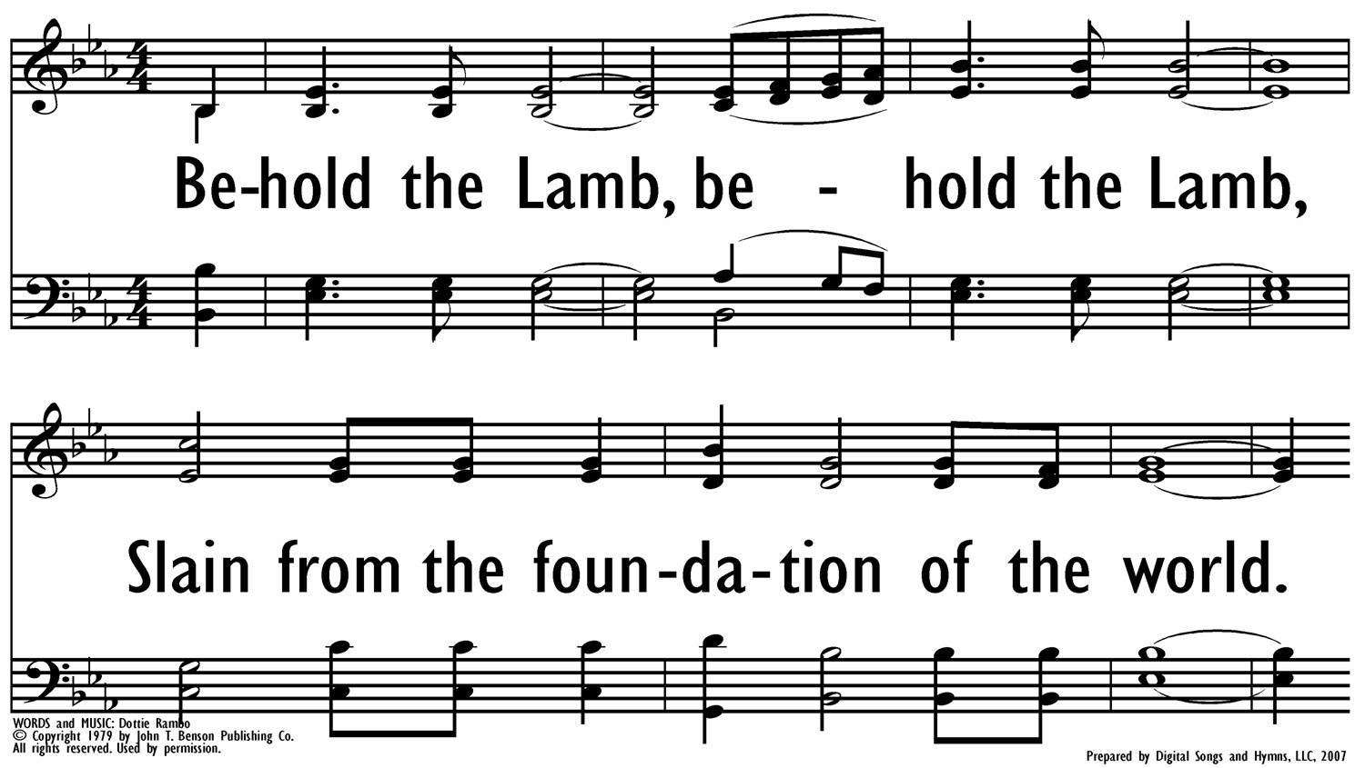 BEHOLD THE LAMB-ppt