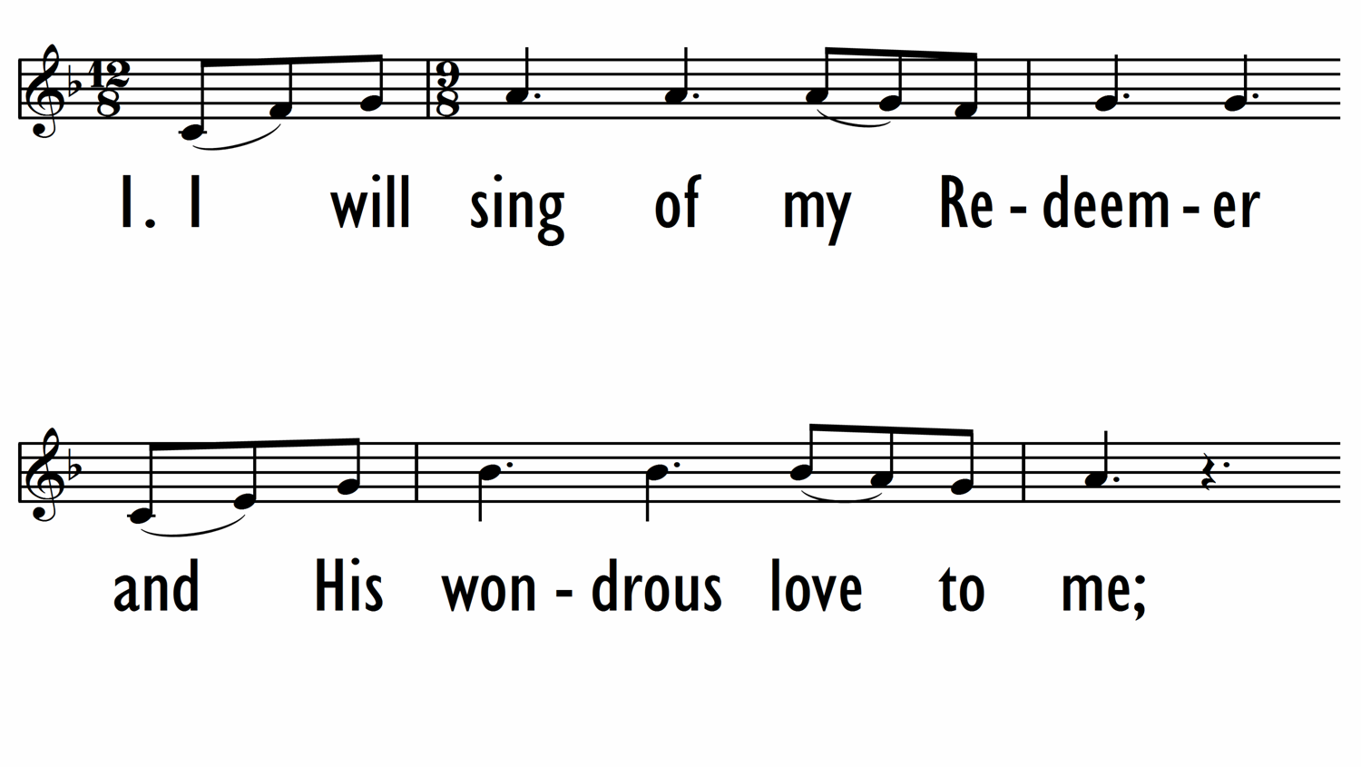 I WILL SING OF MY REDEEMER - Lead Line-ppt