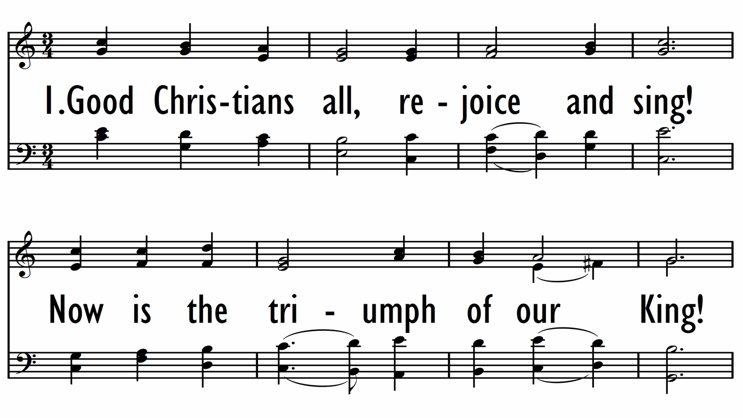 GOOD CHRISTIANS ALL, REJOICE AND SING!-ppt