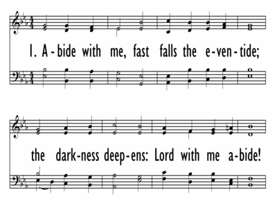 ABIDE WITH ME, FAST FALLS THE EVENTIDE-ppt