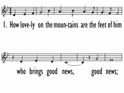 HOW LOVELY ON THE MOUNTAINS / OUR GOD REIGNS - Lead Line-ppt