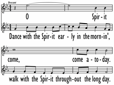 DANCE WITH THE SPIRIT - Lead Line and with descant-ppt
