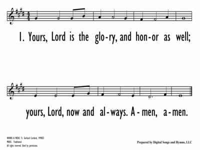 YOURS, LORD, IS THE GLORY - Lead Line-ppt