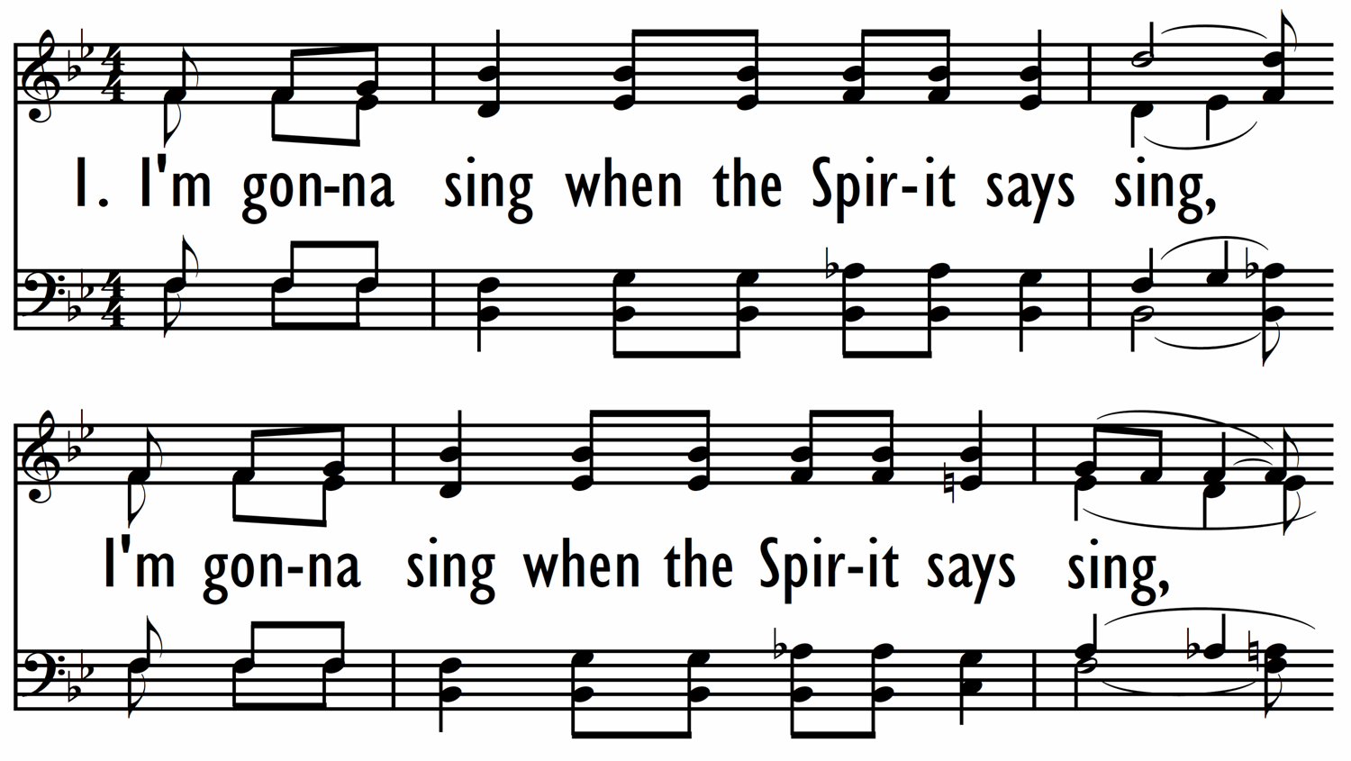 I'M GONNA SING WHEN THE SPIRIT SAYS SING-ppt