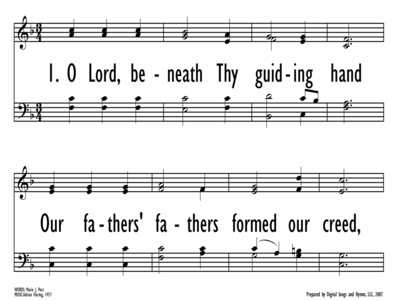 O LORD, BENEATH THY GUIDING HAND-ppt