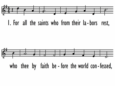 FOR ALL THE SAINTS - Lead Line-ppt